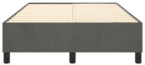 Estrutura de cama sem colchão 120x200 cm veludo cinzento-escuro