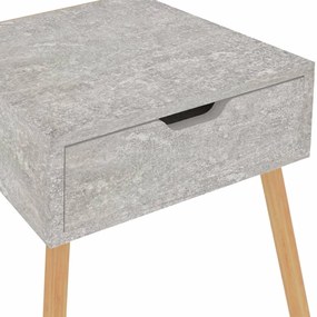 Mesas de cabeceira 2 pcs derivados madeira cinza cimento