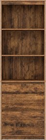 Estante com prateleiras ajustáveis 30 x 57,1 x 180 cm (P x L x A) castanho