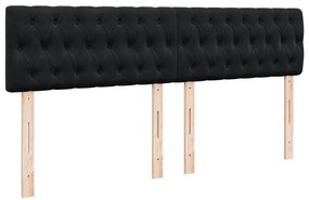 Estrutura de cama otomana com colchão 180x200 cm veludo preto