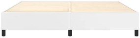 Estrutura de cama 200x200 cm couro artificial branco