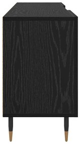 Gabinete para TV com prateleira Carvalho preto 150 x 30 x 50 cm