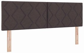 Cabeceira LED vidaXL Design Com Blocos De Diamante Marrom Escuro 160 c