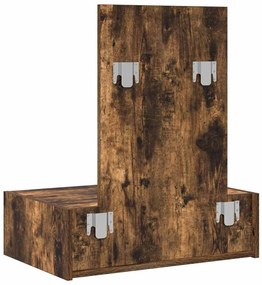 Mesa de Maquiagem Suspensa Carvalho Fumado 60x40x70 cm