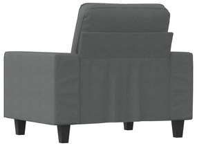 Poltrona 60 cm tecido cinzento-escuro