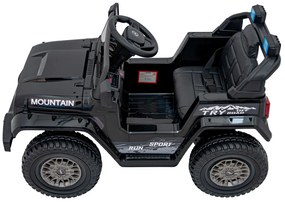 Carro elétrico para Crianças Off Road MOUNTAIN 12V Rodas Espuma EVA, Assento Couro ecológico Preto