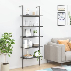 vidaXL Unidade 5 prateleiras inclinada 64x35x185 cm preto