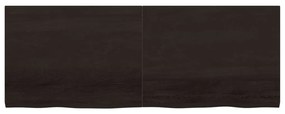 Tampo de mesa 160x60x(2-4) cm carvalho tratado castanho-escuro