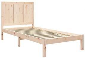 Cama sem colchão 75x190 cm madeira de pinho maciça