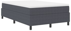 Cama Box Spring da com Colchão Cinza Escuro 120x200 cm Tecido de Cordu