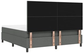 Cama Box com Colchão Cinza Escuro Super King Tecido