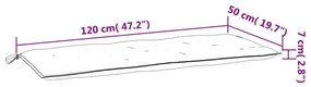 Almofadões banco jardim 2 pcs tecido oxford cinza-acastanhado
