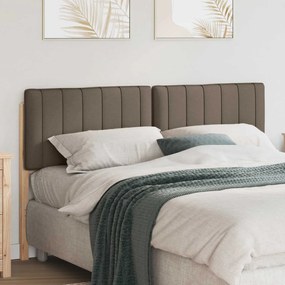 vidaXL Cabeceira estofada com cabeceira Marrom e Taupe 150 cm