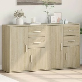 vidaXL Aparadores 2 pcs 60x31x70 cm derivados madeira carvalho sonoma