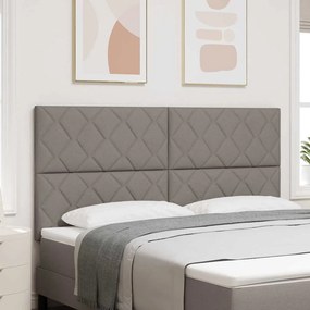 vidaXL Cabeceira com Design de Blocos de Diamante Taupe 180 cm de Tecido