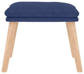 Cadeira de descanso com banco tecido azul