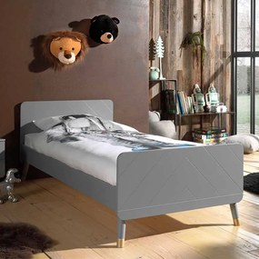 Cama infantil da Coleção BILLY (90x200cm) + Estrado Cinzenta