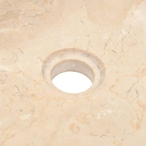 Lavatório 45x30x12 cm mármore creme brilhante