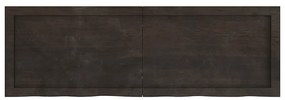 Tampo de mesa 120x40x(2-6) cm carvalho tratado castanho-escuro