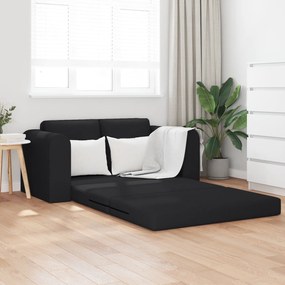 vidaXL Sofá-Cama de Chão 2 em 1 Preto 148x71x83 cm Tecido