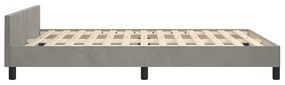 Estrutura de cama sem colchão 140x190 cm veludo cinzento-claro