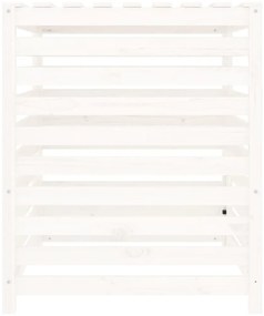Caixote de compostagem 82,5x82,5x99,5cm pinho maciço branco