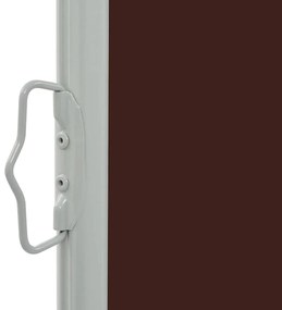 Toldo lateral retrátil para pátio 140x300 cm castanho