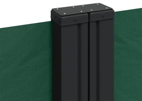 Toldo lateral retrátil 140x1000 cm verde-escuro