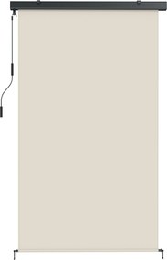 Outsunny Tenda de Rolo Enrolável em Poliéster Anti-UV com Cassete em Alumínio e Manivela 250x160 cm Branco Creme | Aosom Portugal
