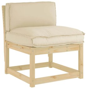vidaXL Almofada de palete para encosto Bege 70 x 40 x 12 cm