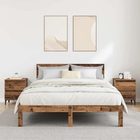 vidaXL Armários de Cama 2 pcs Madeira Antiga 40x35x50 cm Madeira Engenharia