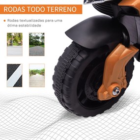 HOMCOM Moto Elétrica para Crianças a partir de 18 Meses 6V com Faróis