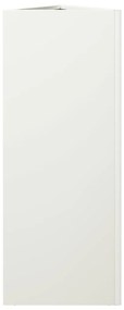 Vaso/floreira de jardim triangular 2 pcs 30x26x75 cm aço branco