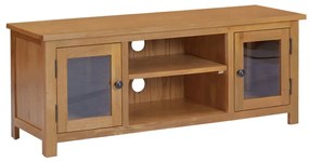Móvel de TV 110x35x44 cm madeira de carvalho maciça