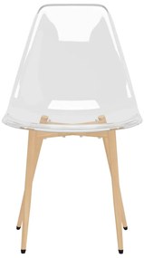 Cadeiras de jantar 4 pcs PET transparente