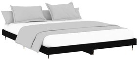 Estrutura de cama 120x200 cm derivados de madeira preto