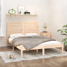 Estrutura de cama 160x200 cm madeira maciça