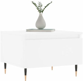 Mesas de centro 2 pcs 50x46x35 cm derivados de madeira branco