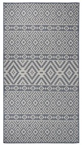 vidaXL Tapete de tecido plano para exterior 80x150 cm riscas azuis
