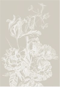 Papel de parede Engraved Flowers
