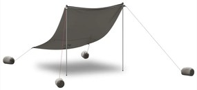 Toldo de praia com âncoras de areia 214x236 cm cinzento