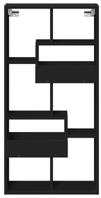 Armário de parede 50x15x100 cm derivados de madeira preto