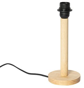 Candeeiro de mesa rústico em madeira sem abajur - Mels Rústico
