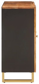 Móvel de apoio 90x33,5x75 cm mangueira maciça castanho e preto