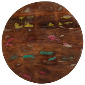 Tampo de mesa redondo Ø80x2,5cm madeira recuperada maciça