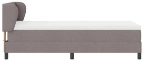 Cama Box com Colchão vidaXL Taupe 80x200 cm Tecido