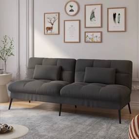 Sofá-Cama Reclinável com Capa Dobrável – Loulé – 3 Lugares – Preto - D