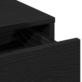 Mesa de maquilhagem vidaXL com gavetas em Preto Carvalho 50x41x140 cm