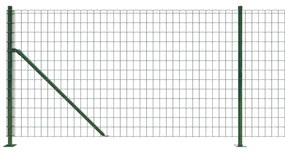 Cerca de malha de arame com flange 1,1x25 m verde