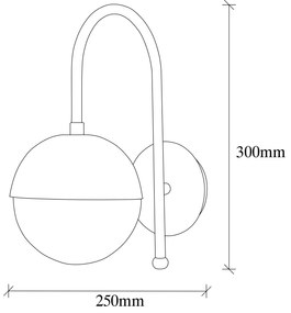 **** Aplique de Parede Karsor – Preto e Branco – 15 x 25 cm

**